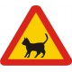 Varningsskylt - katt